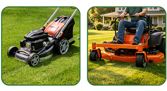 Push mower and riding mower